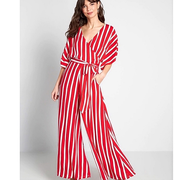 Modcloth Vivid Striped Jumpsuit - Picture 1 of 13